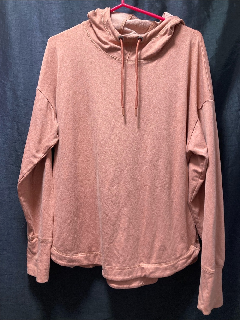Danskin Dusty Rose Cowl Neck Pullover Sweatshirt XL